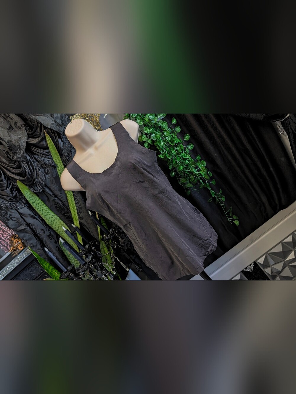 Bali Black Bodice Shapewear Dress/Top XL
